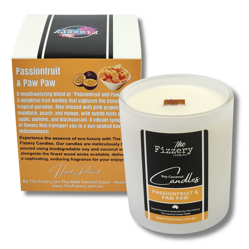 Passionfruit And Paw Paw - Soy Coconut Candle