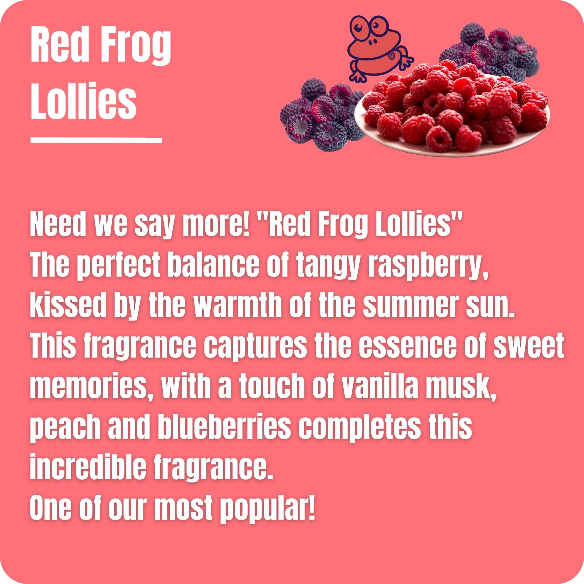 Red Frog Lollies liquid wax melts fragrance notes and scent description