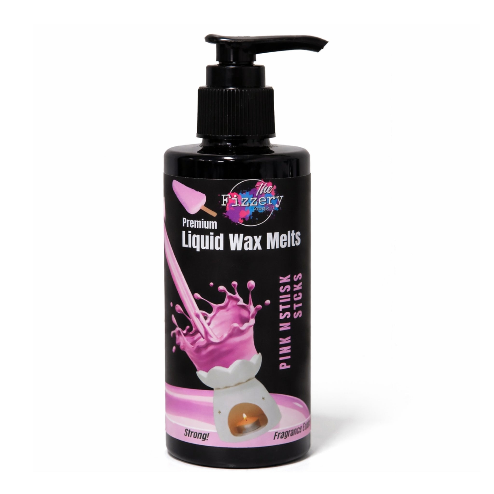 Pink Musk Sticks Pump Wax liquid wax melts 200ml bottle front label