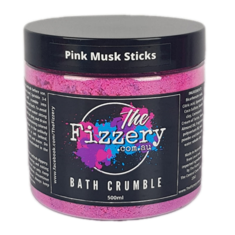 Pink Musk Sticks Bath Crumble