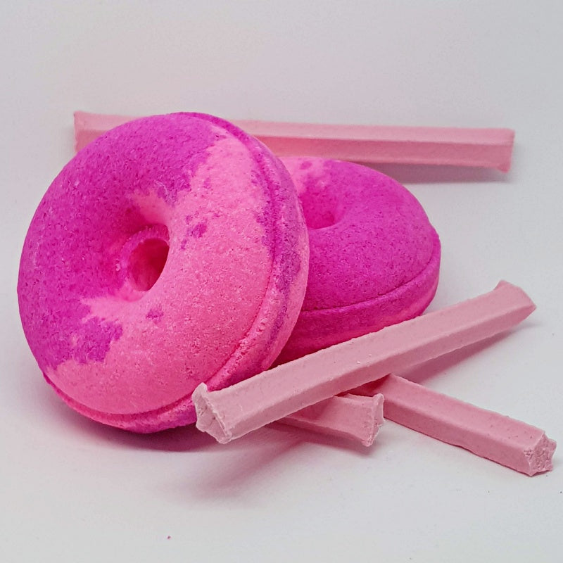 Pink Musk Sticks Bath Bomb Donut