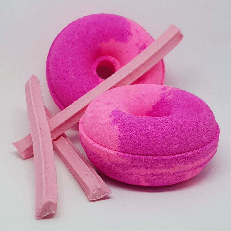 Pink Musk Sticks Bath Bomb Donut