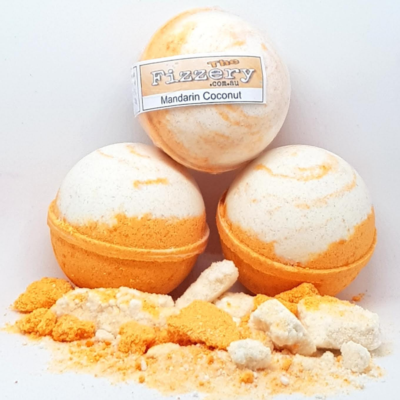 Coconut Mandarin Bath Bomb Ball